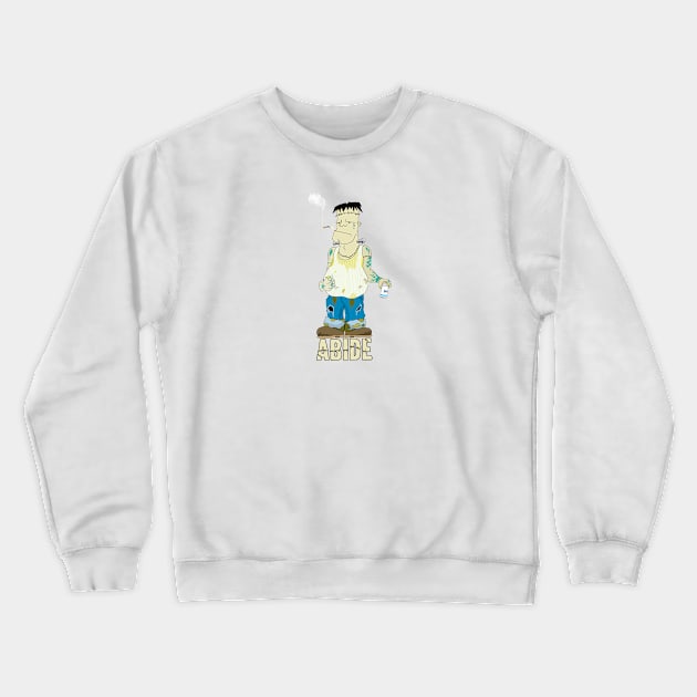 The Monster Abides Crewneck Sweatshirt by astrobeef